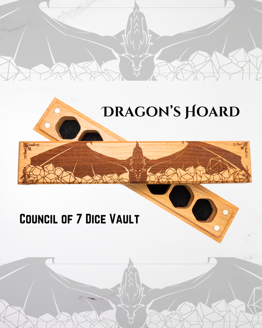 Dragon's Hoard | Engraved Council of 7 Dice Vault