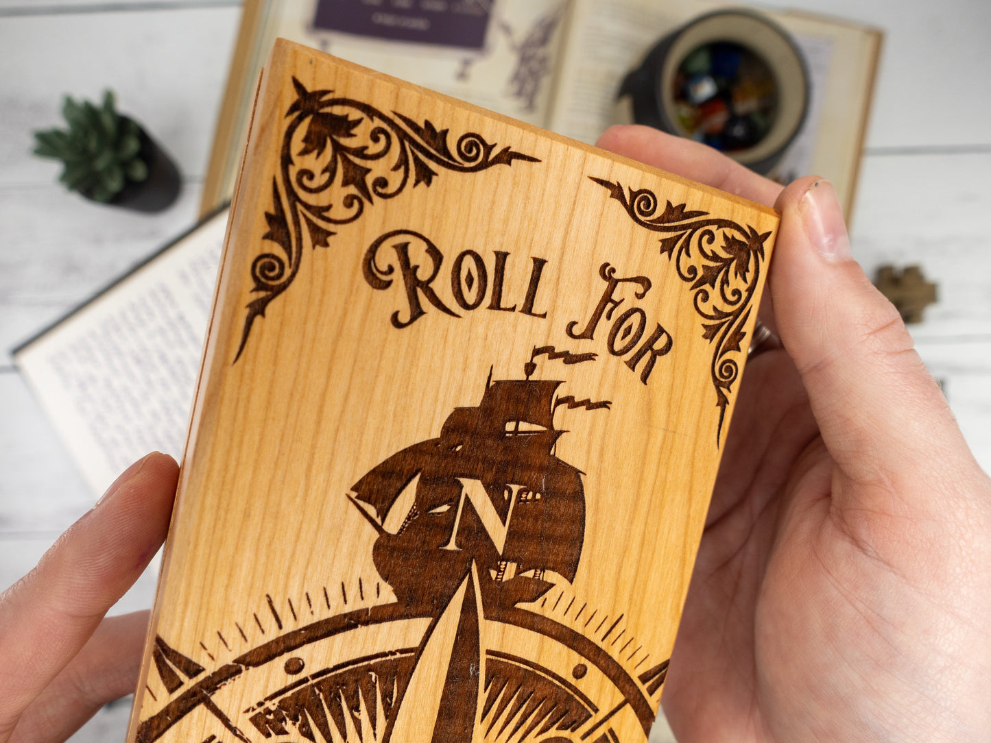 Compass Adventure | Engraved Dual Hex Dice Vault
