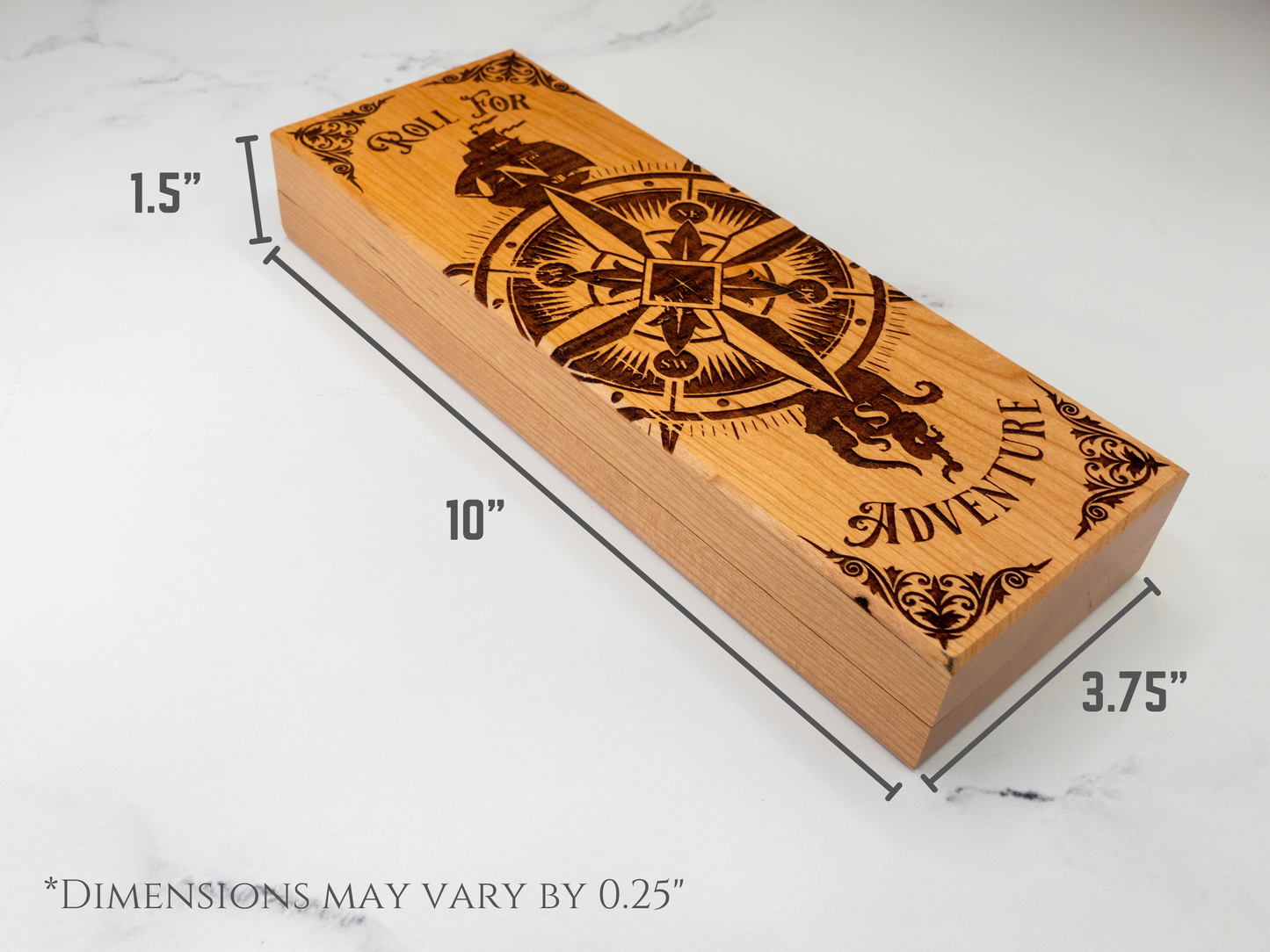 Compass Adventure | Engraved Dual Hex Dice Vault