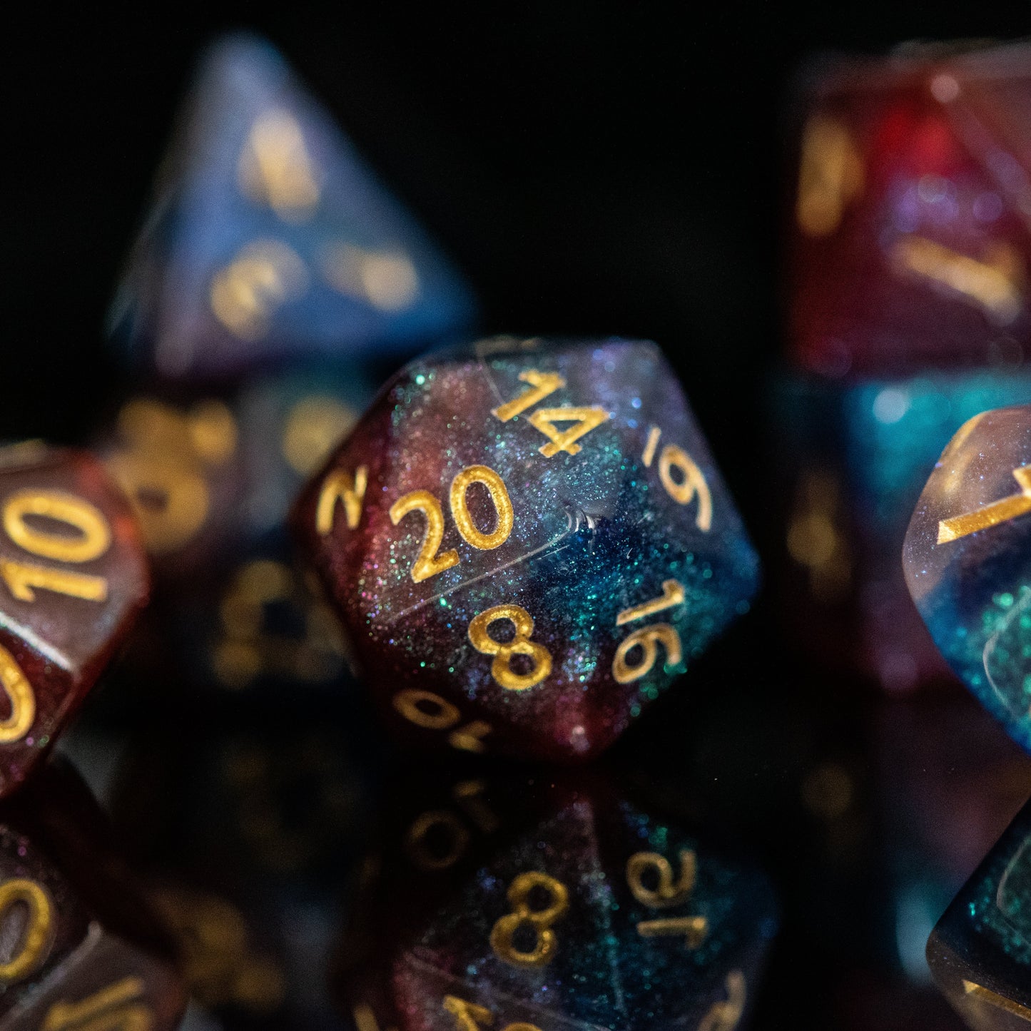 Helix Galaxy Acrylic Dice Set